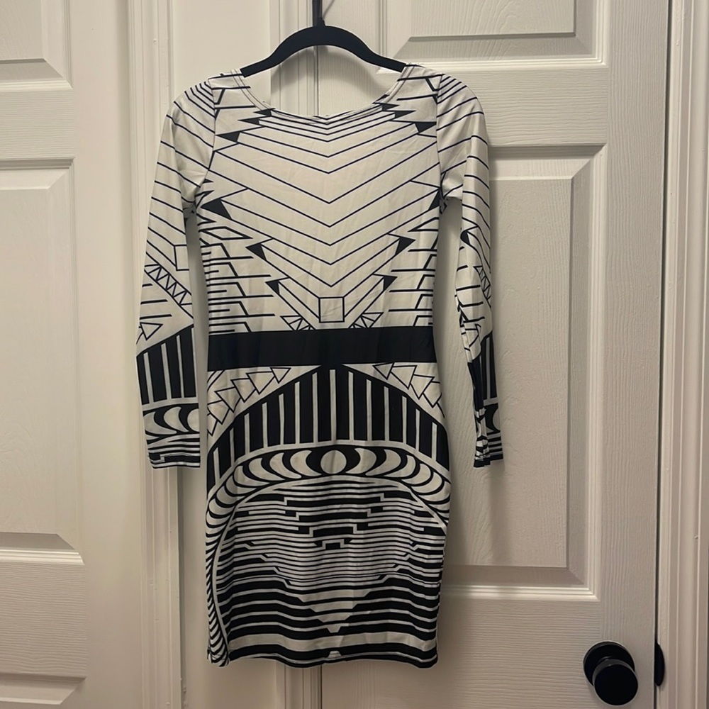 Long Sleeve open back dress